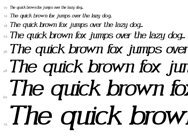 Gabriel Serif font waterfall